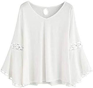 Plus size women flare blouse