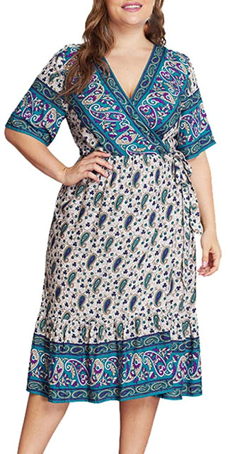 Women plus size ethnic maxi with print