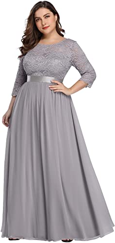 Full length plus size evening gown