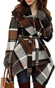 Shawl collar autumn plus size coat