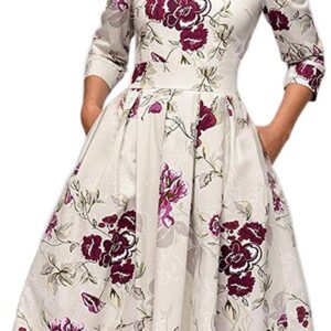 Floral midi plus size dress