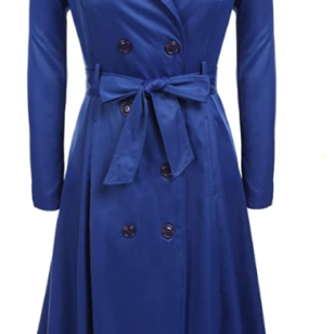 Plus size long trench coat with belt