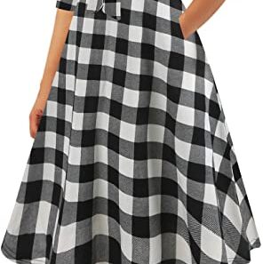 Black and white fall plus size dresses