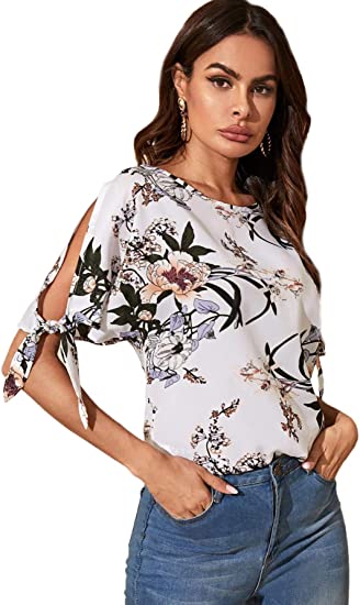 Floral print plus size top