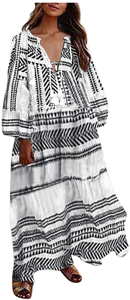 Grey white ethnic plus size dress