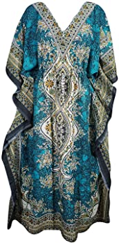 Ethnic design kaftan wrap dress