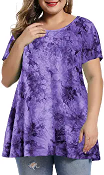 Mauve trendy plus size shirts with s design all its own