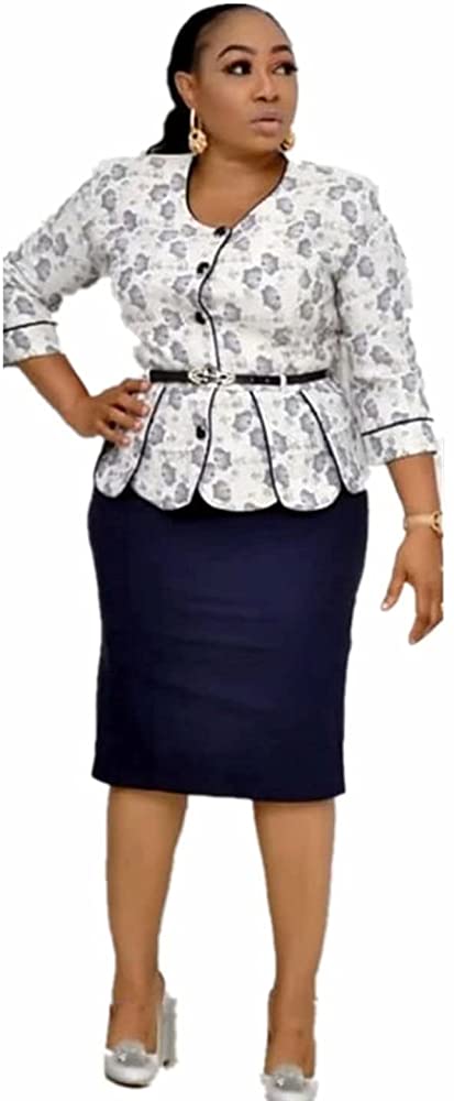 Plus size women's clothing in two piece semi formal suit dress