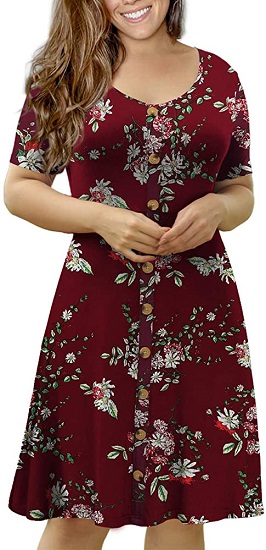 plus size summer petal dress