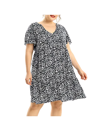 Grey A line plus size clothing