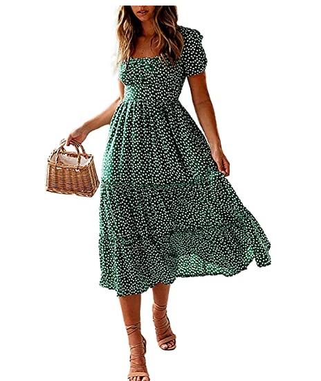 Green light plus size dress