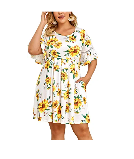 Women plus size midi dress