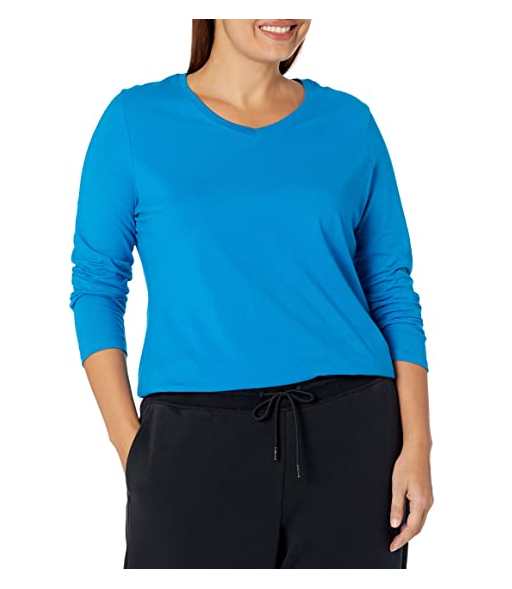 Blue plus size tee top