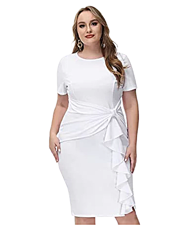 Ruffled plus size clothing